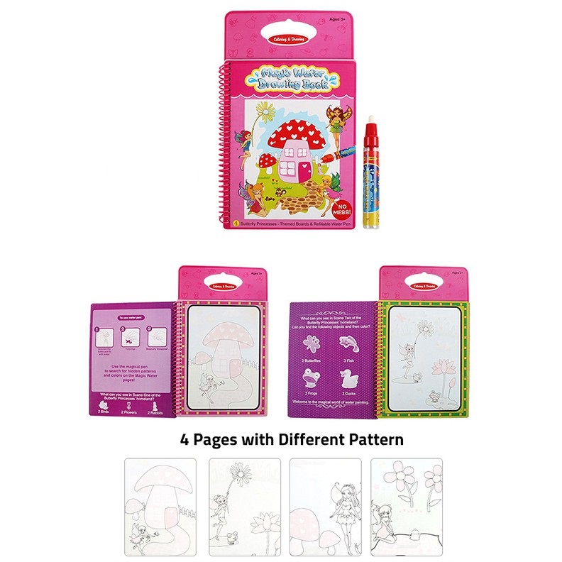 ET 843 Magic Water Coloring Book Scene
